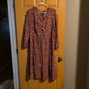 XXL WINSLOW FLORAL MIDI DRESS 2X